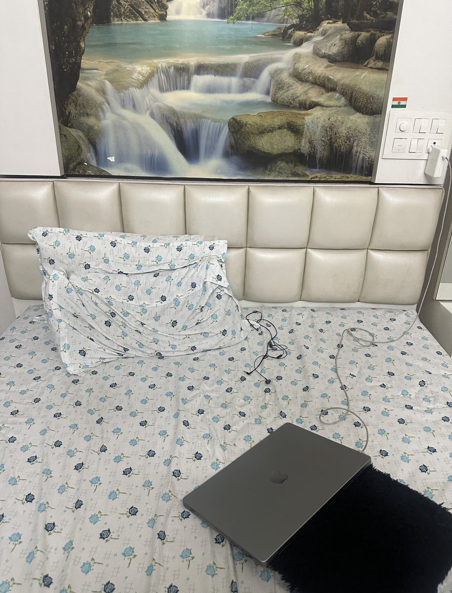 My workstation — yes, I work from bed